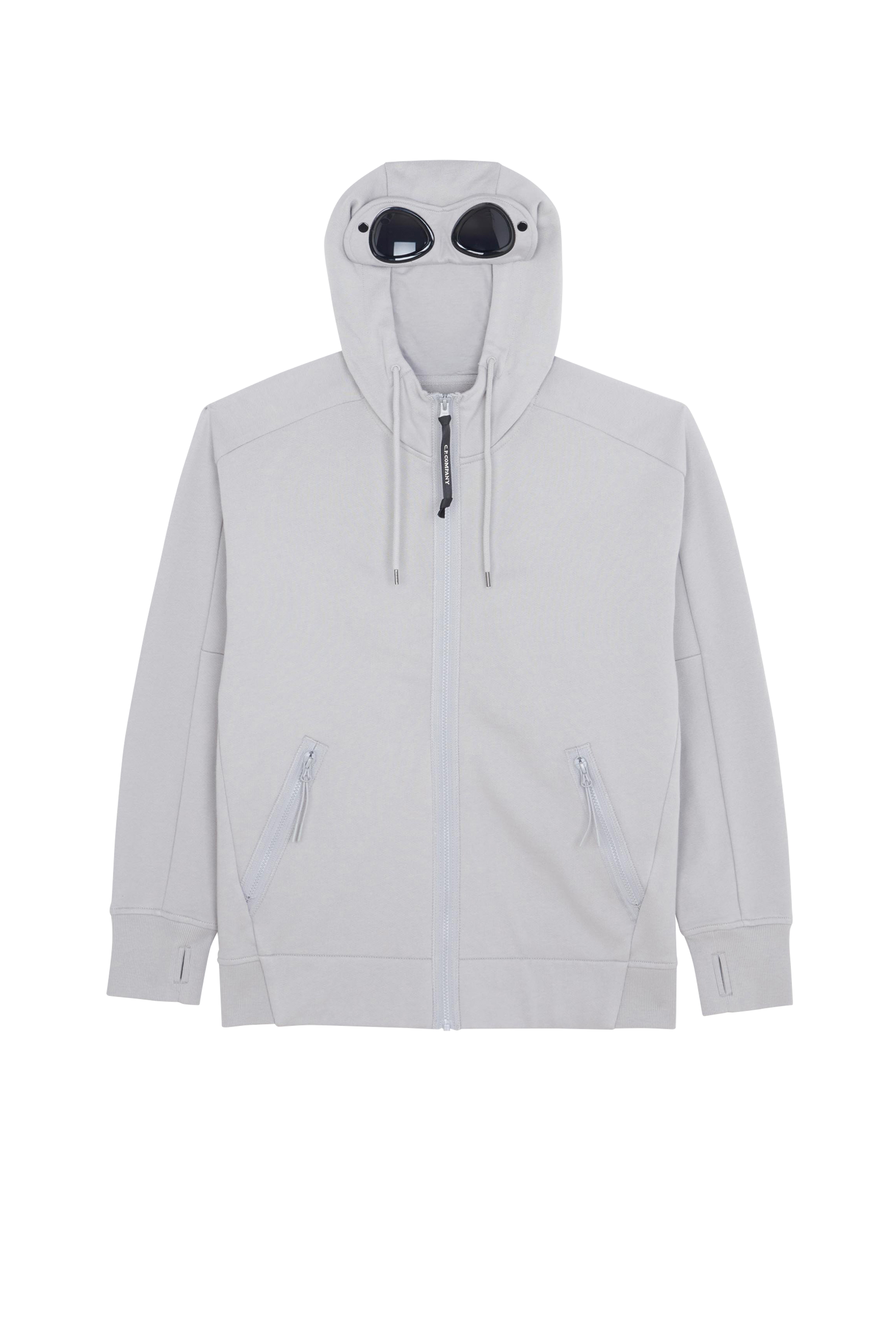 C.P. COMPANY Hoodie zippé DIAGONAL RAISED FLEECE  Gris
