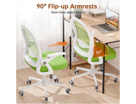 RATTANTREE - Chaise de bureau maille dossier moyen verte