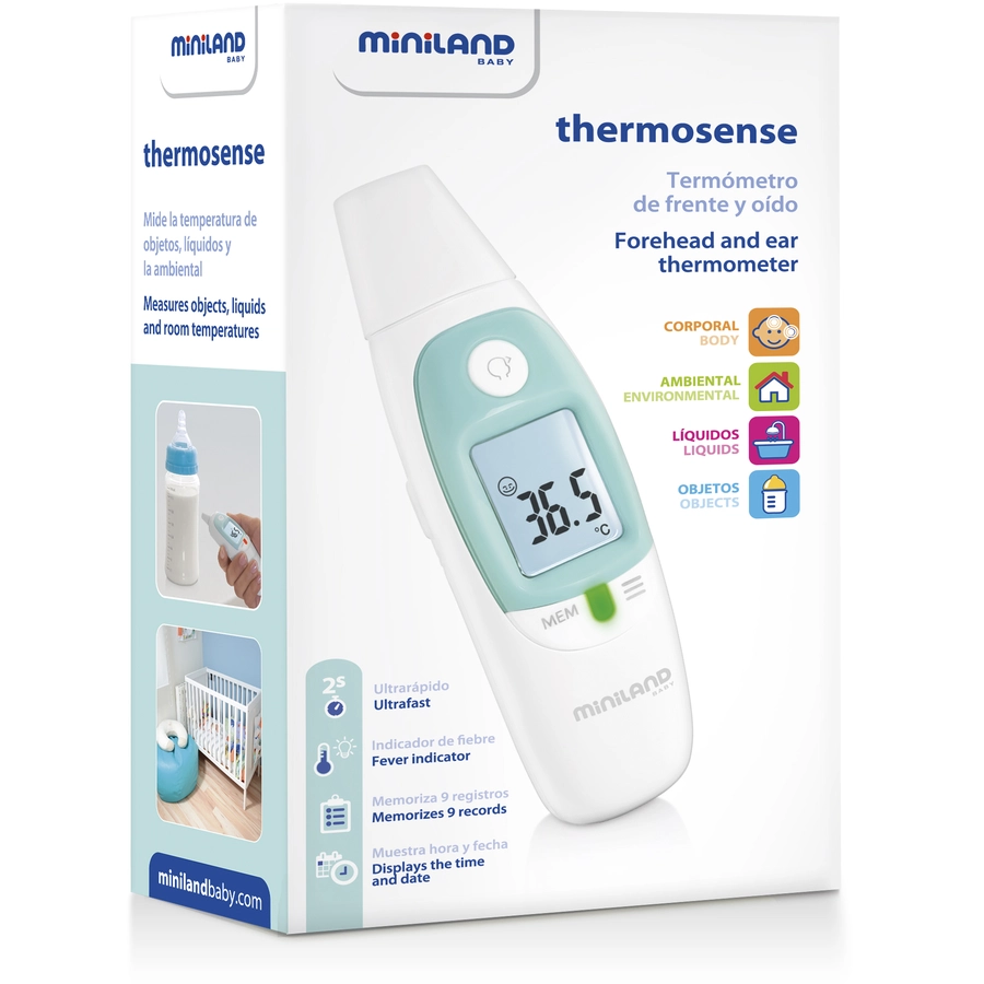 miniland Kontaktthermometer thermosense für Ohr und Stirn