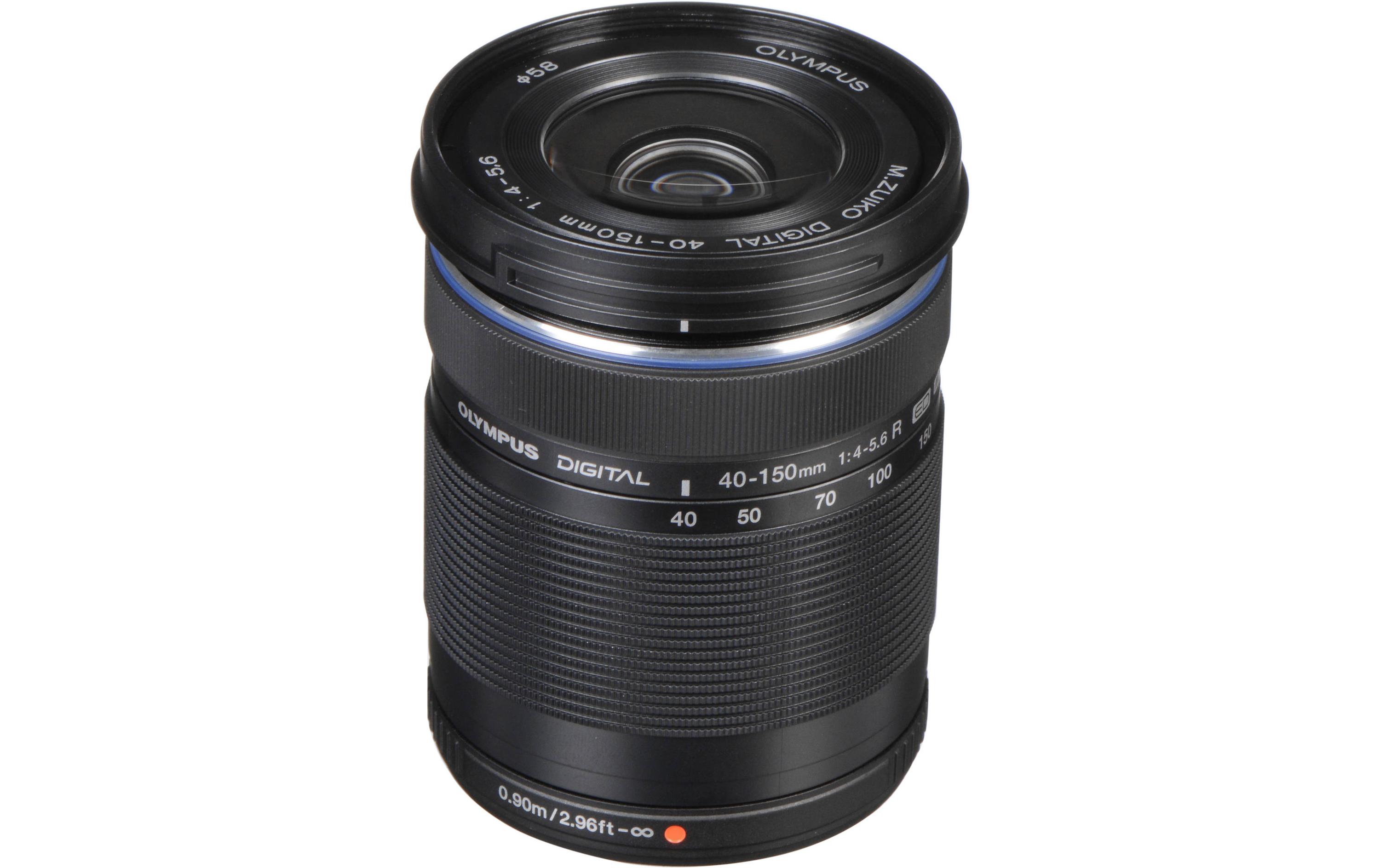 Zoomobjektiv M.Zuiko ED 40-150 mm F/4.5-5.6 R MFT, Schwarz<br>Kompaktes Telezoom-Objektiv mit MSC-Autofokus