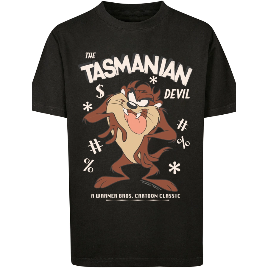 F4NT4STIC T-Shirt Looney Tunes Taz Vintage Tasmanian Devil Cartoon schwarz