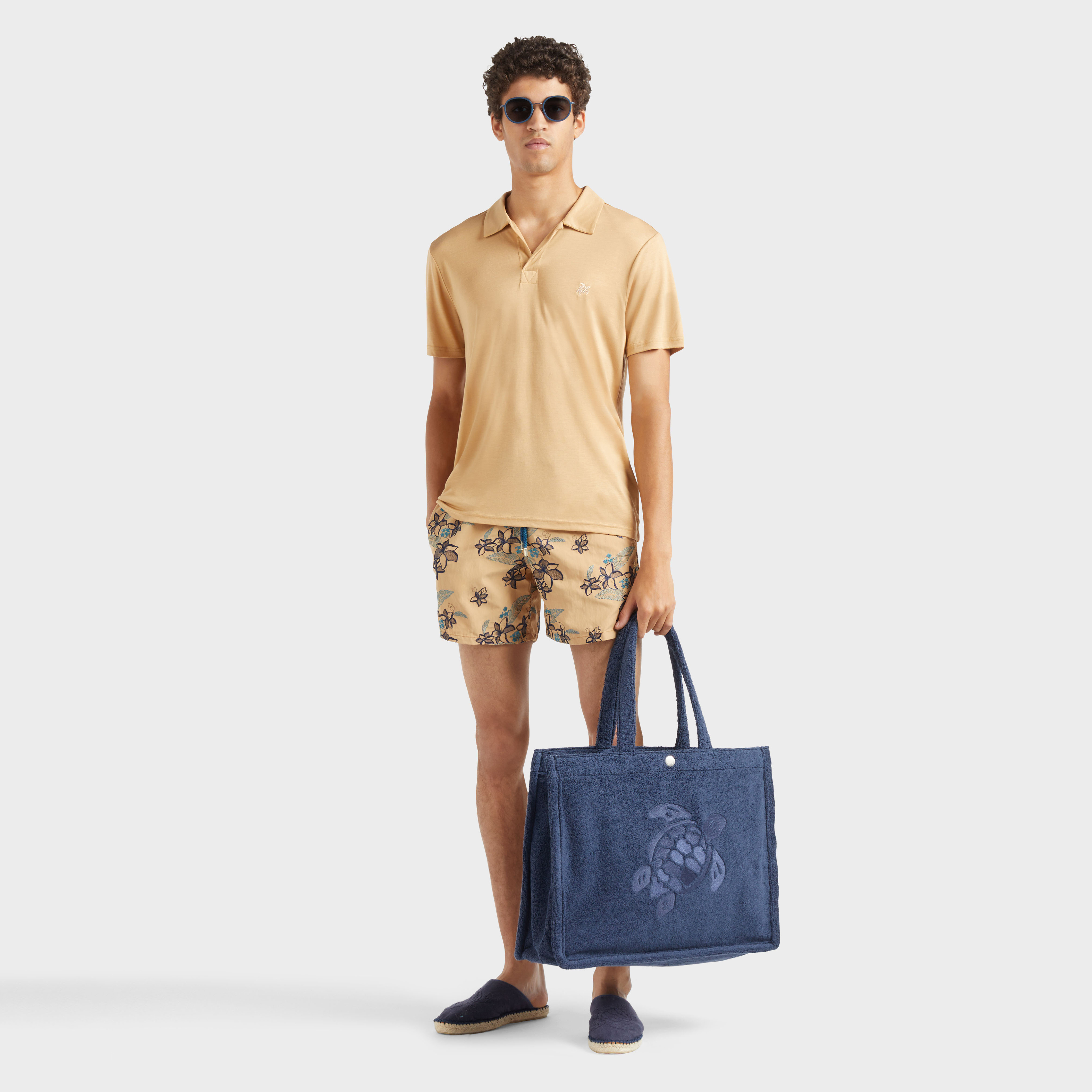 Maillot de bain homme brodé Flowers Power - Edition Limitée