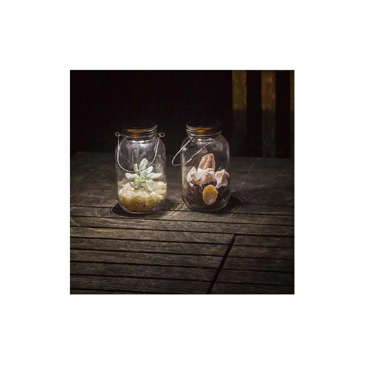 Esschert Design Bocal solaire LED en verre.