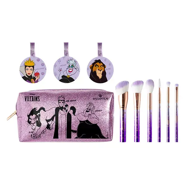 Conjunto de Pincéis e Discos de Maquiagem Essence Disney Villains