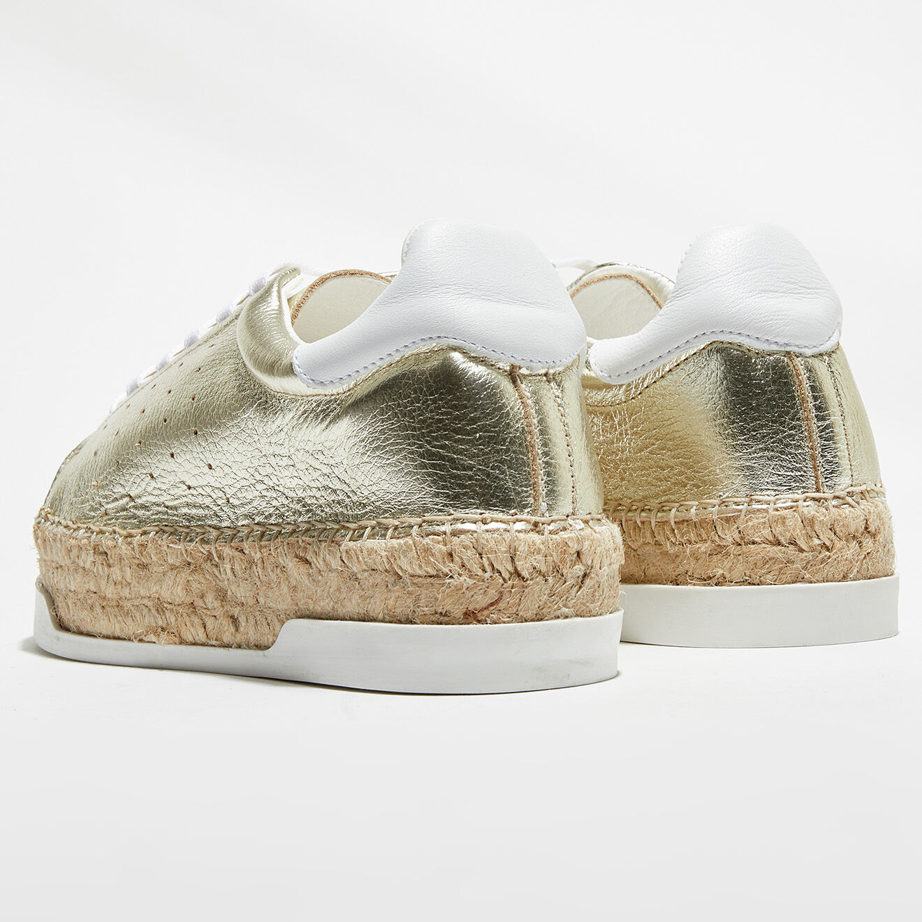 Canal Saint Martin Sneakers en Cuir Lancry Queen dorées