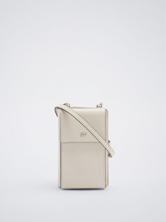 Bolsa para celular com alça de ombro - Off-White