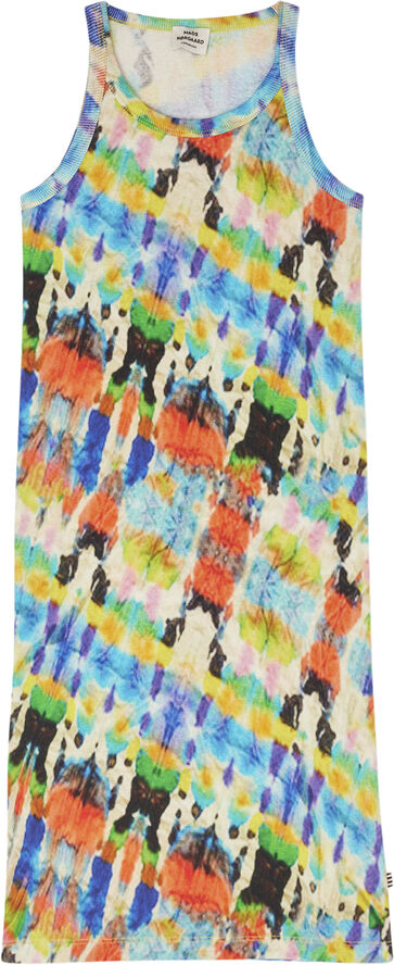 Mads Nørgaard - Copenhagen 2x2 Cotton AOP Carna Dress Blur fleur aop/lemon zest