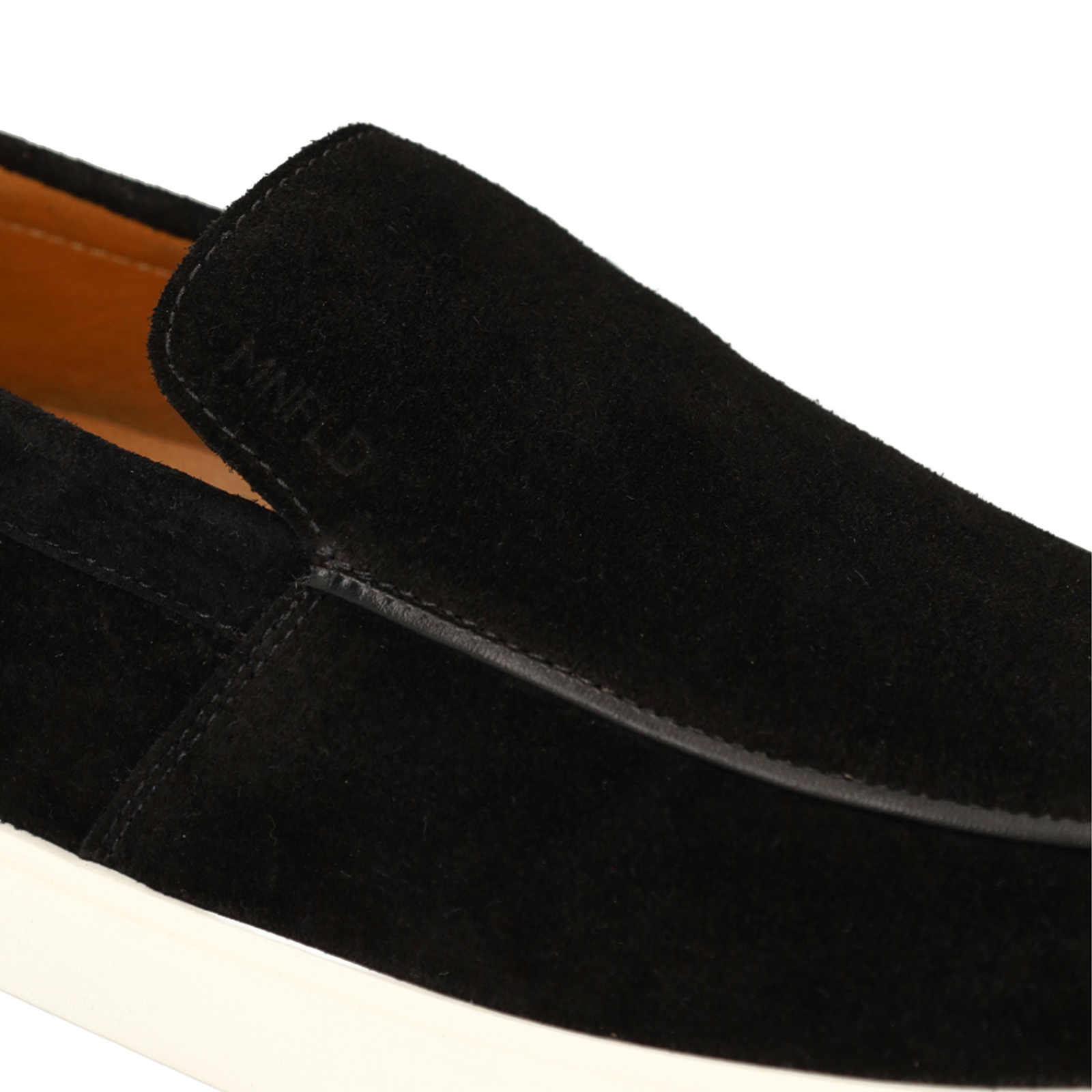 Zwarte suède loafers