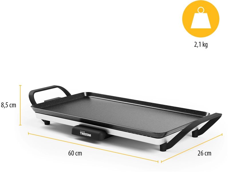 Tristar Tischgrill Slim S BP-2667 2000 W Elektrischer Tischgrill