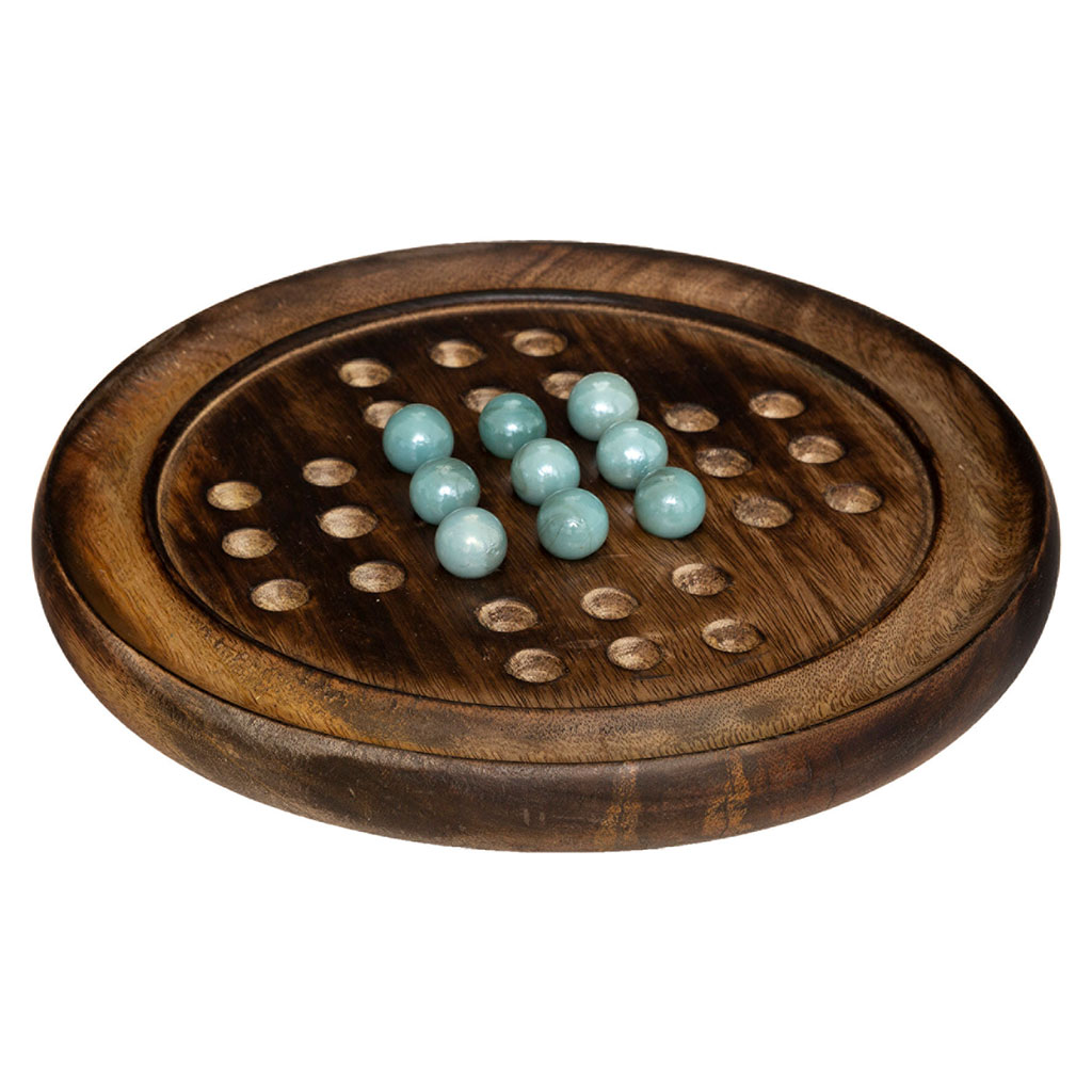 Jeu solitaire bois de manguier D 22cm