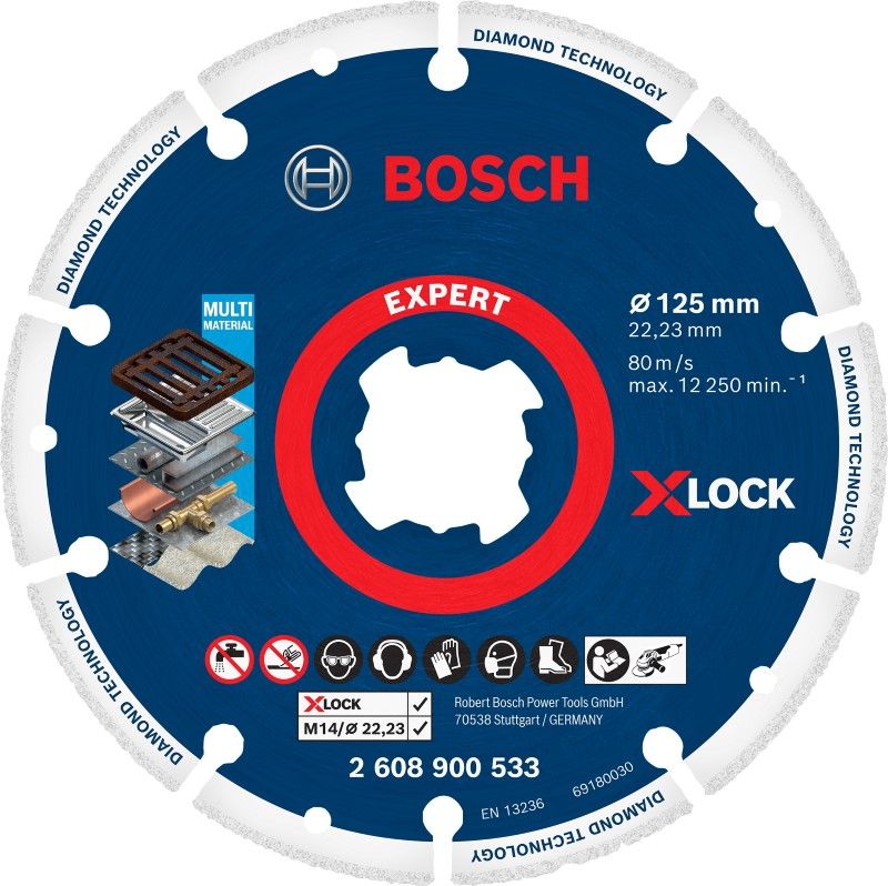 Bosch 2608900533 X-LOCK diamantschijf multi material125x22.23mm