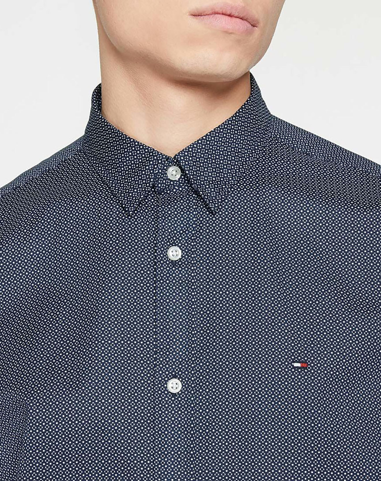 Tommy Hilfiger Chemise regular fit flex imprimé floral bleu marine
