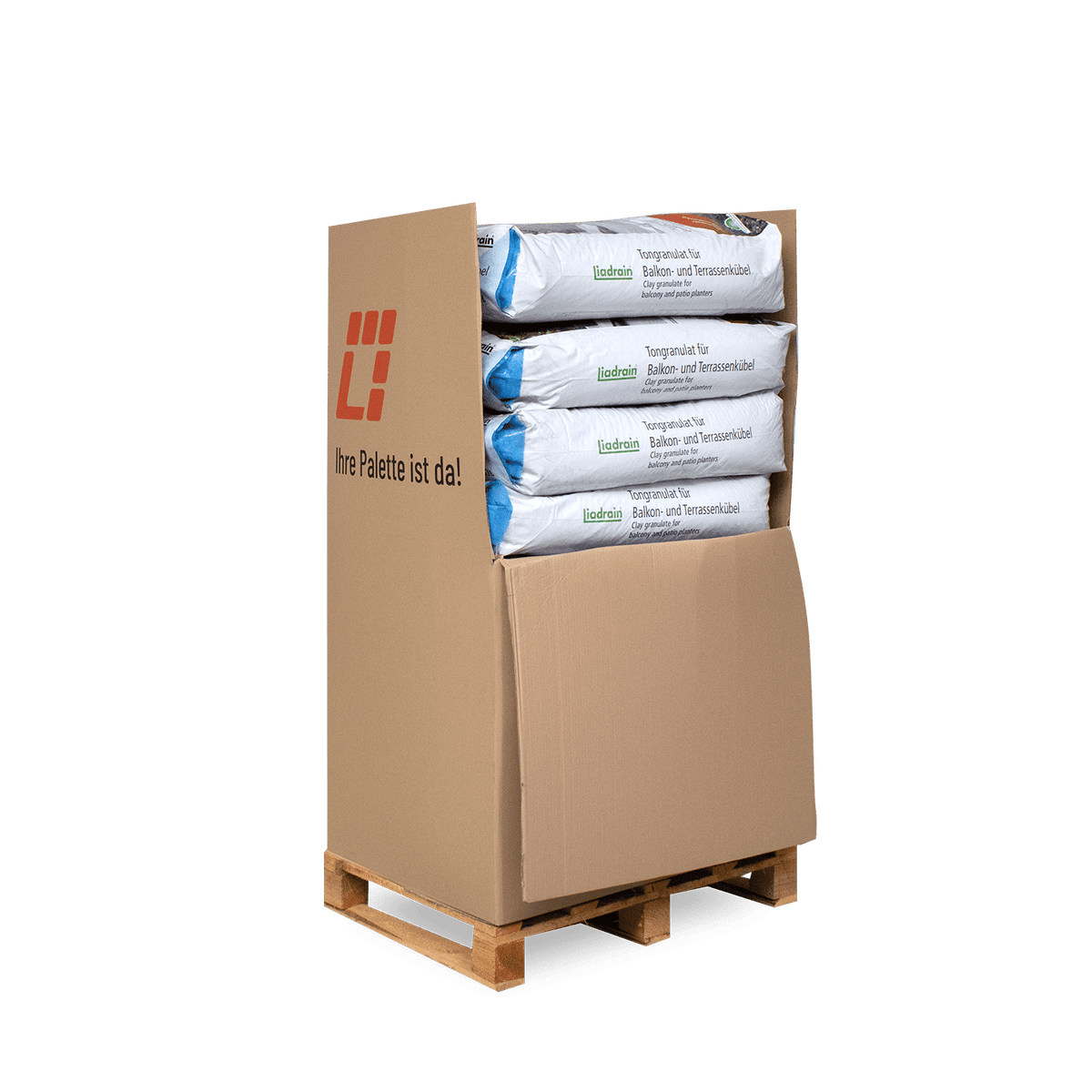 Liadrain Expanded Clay Fine 50l x 13 Zakken 650l Pallet Plantenkorrels Kleikorrels Hydrocultuur