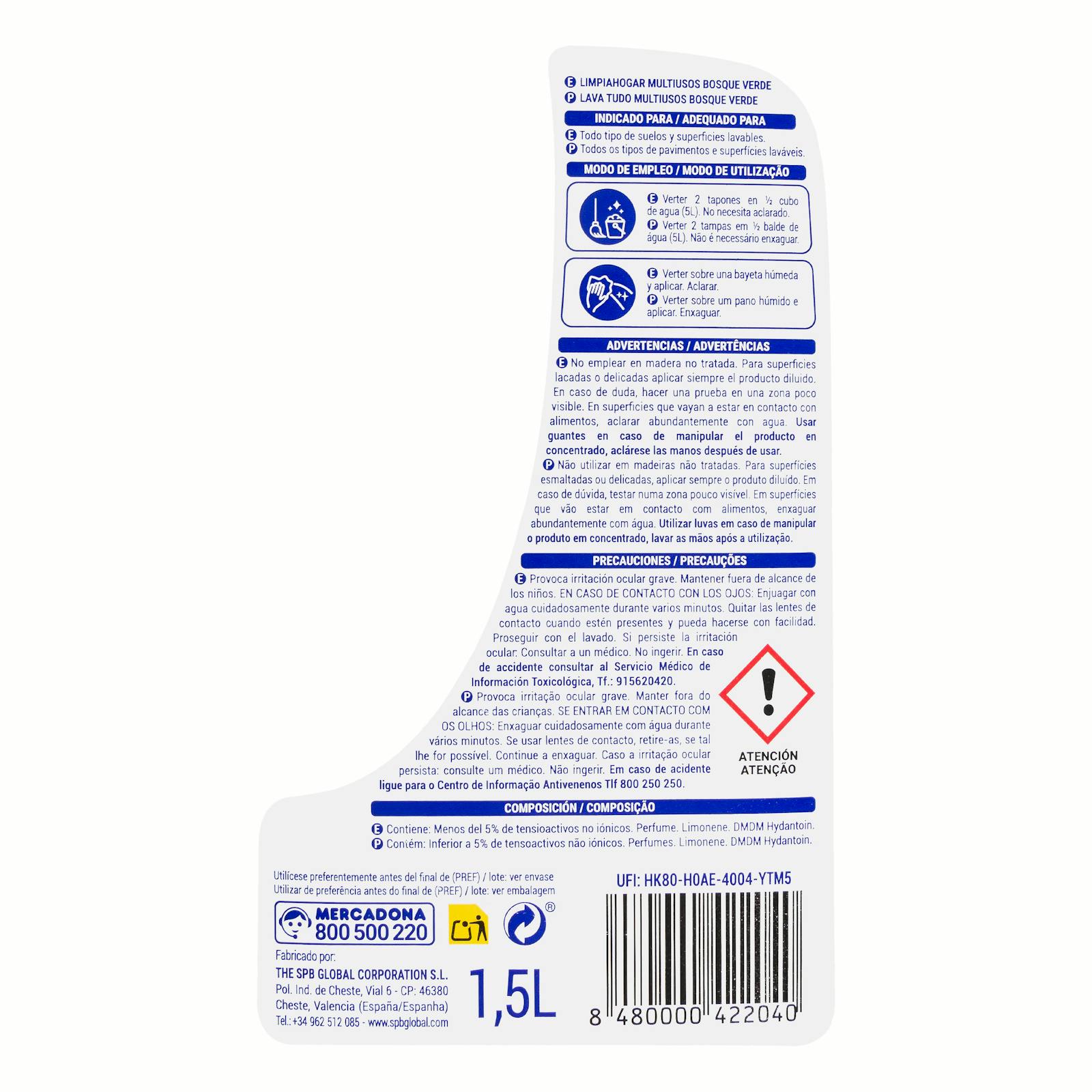 Nettoyant ménager multi-usages Green Forest Pine Liquid