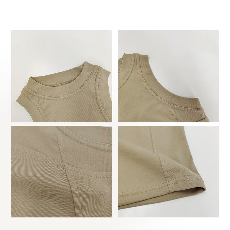 Shira - Tanktop met gepaneelde hals en hoge hals