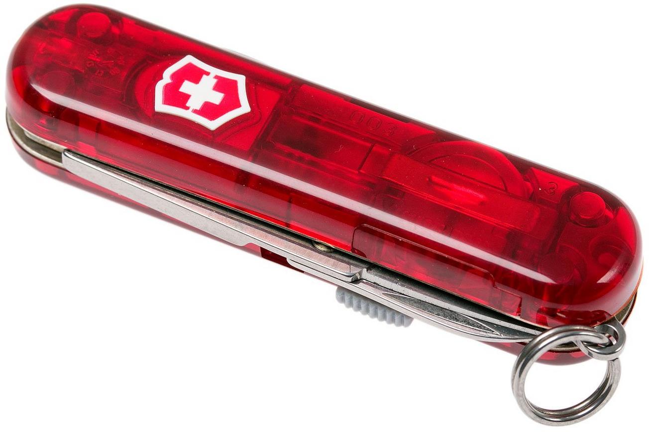Victorinox Signature Lite transparant rood 0.6226 Zwitsers zakmes