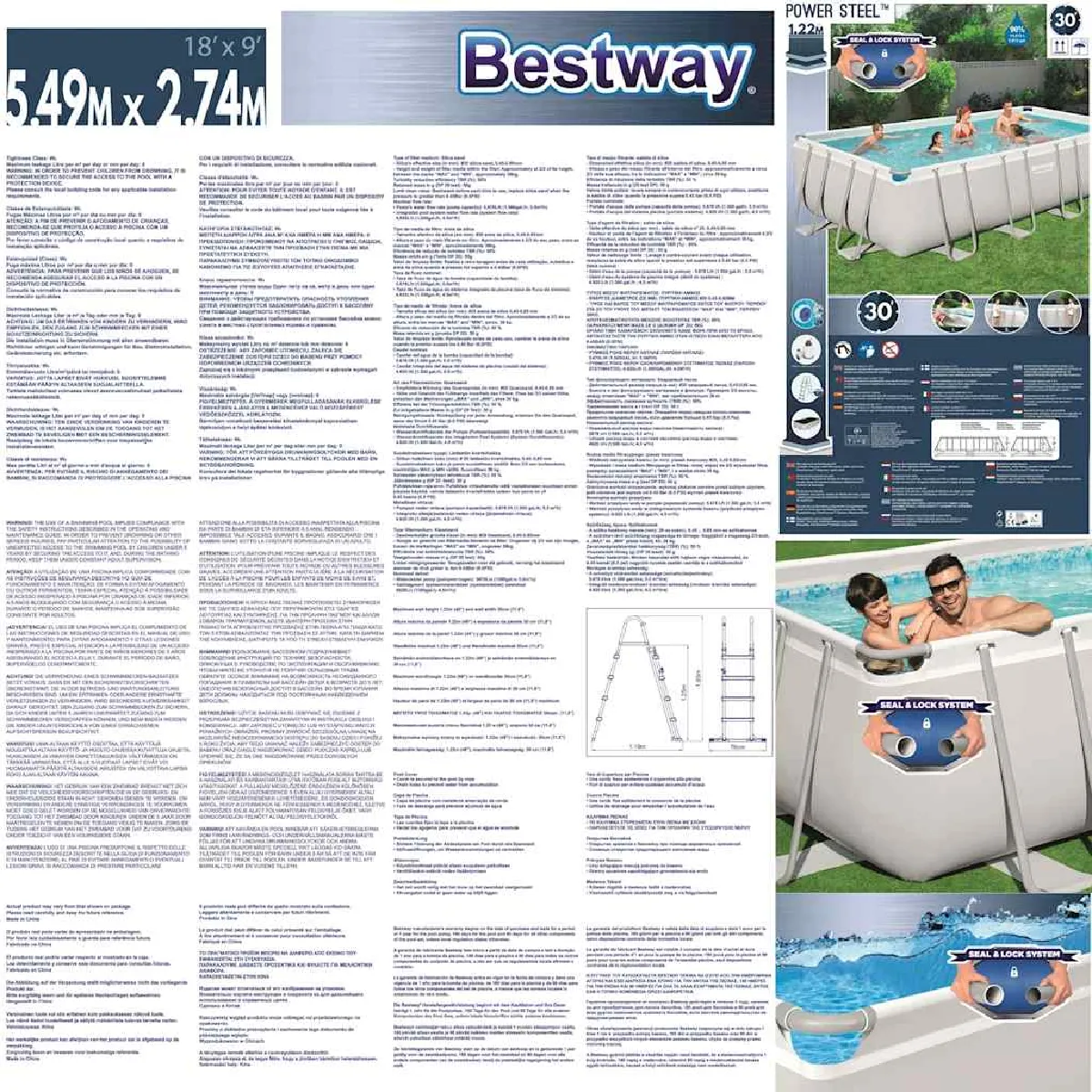 Bestway Power Steel 549x274x122 cm