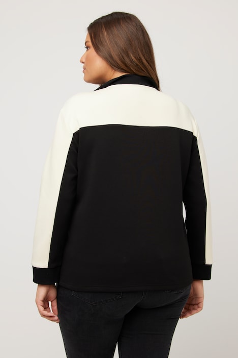Sweatshirt, Stehkragen, Zipper, Langarm