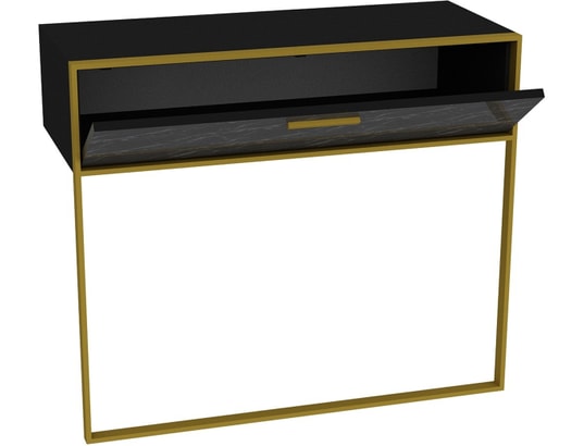 CONCEPT1 - Console Polka noir or noir 90 x 38,5 x h76,8cm