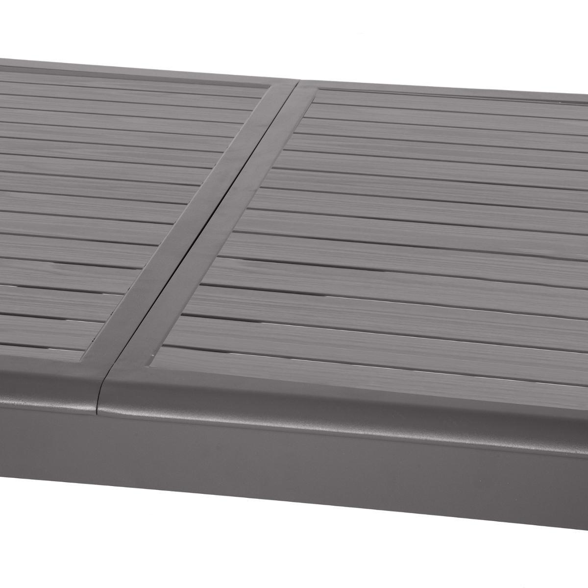 TABLE AZUA EXTENSIBLE ALUMINIUM EXPRESSO TONKA 10 PLACES