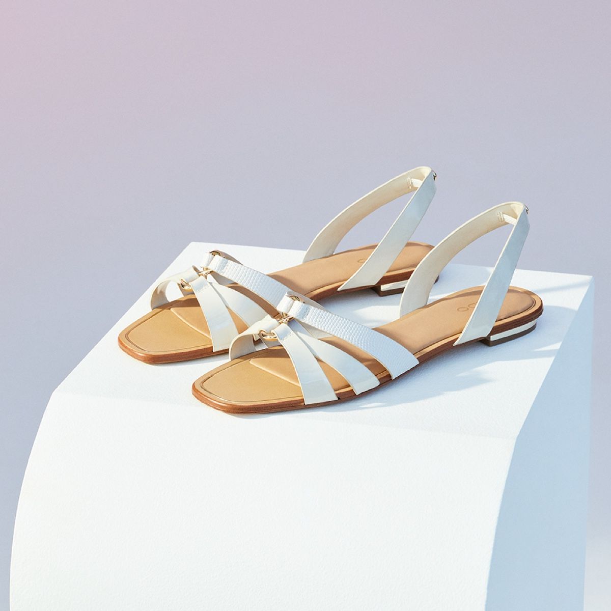 Marassi White Women Flat Sandals