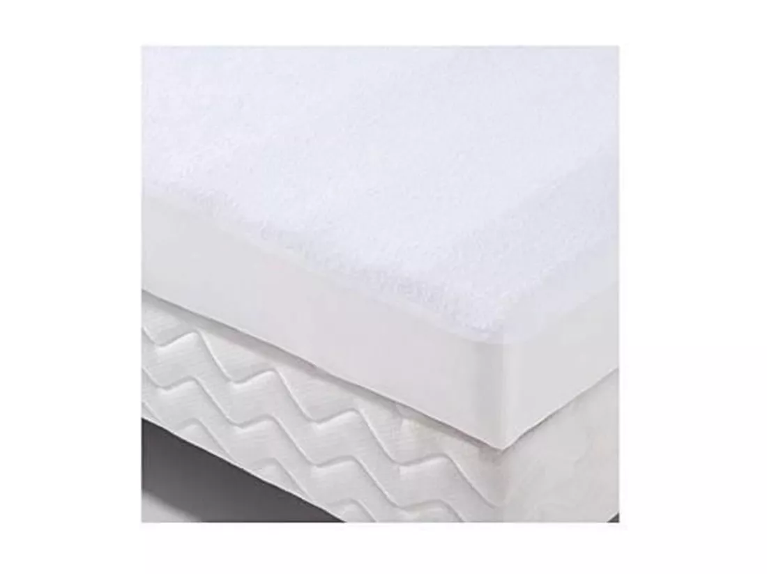 Protection literie housse 80 x 190 cm blanc
