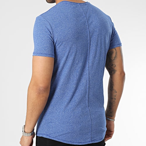 Tee Shirt Slim Oversize Jasper 9586 Bleu Roi Chiné