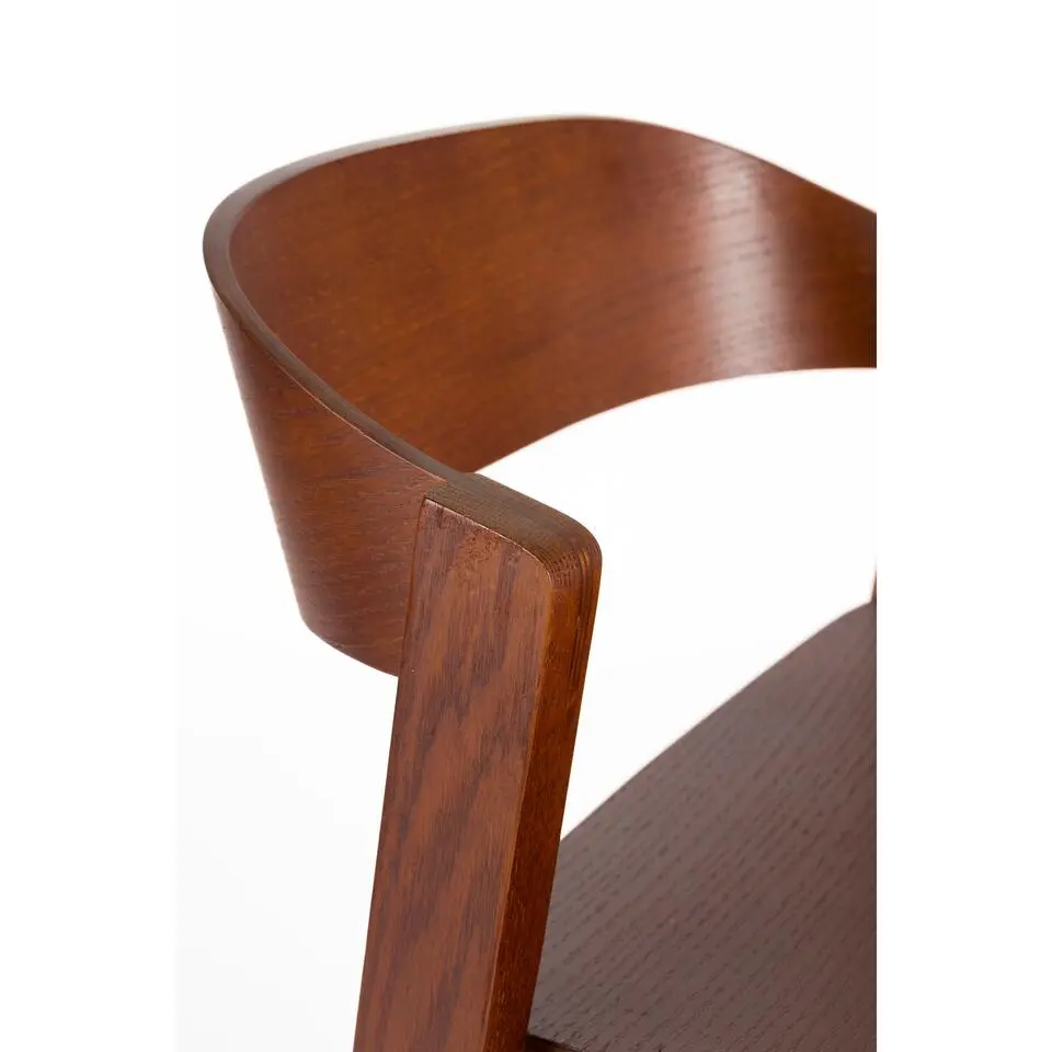 Housecraft Living Wooz Barkruk 65 cm Eikenhout Walnoot bruin