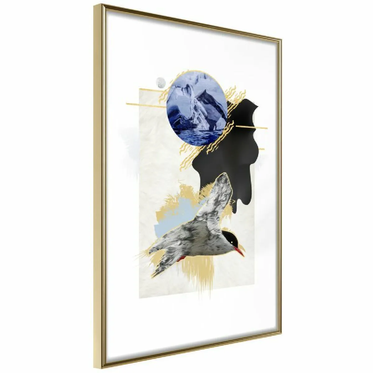 Paris Prix Abstraction with a Tern - 40 x 60 cm - Or