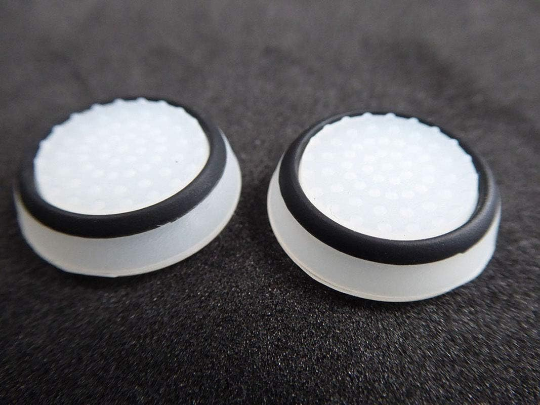 (4er Set) Asus ROG Ally Joystick Thumbstick Anti-Rutsch Silikon Grip Kappen - Schwarz / Weiss