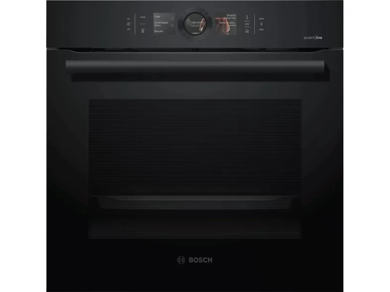 Bosch Serie | 8 accent | line HRG8769C7 - Ovn - med dampfunktion - til indbygning - Wi-Fi - niche - bredde: 56 cm - dybde: 55 cm - højde: 58.5 cm - med selv-rengøring - Klasse A - carbon-sort