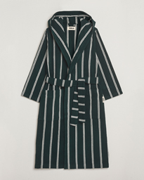 Tekla Organic Terry Hooded Bathrobe Soft Blue Stripes