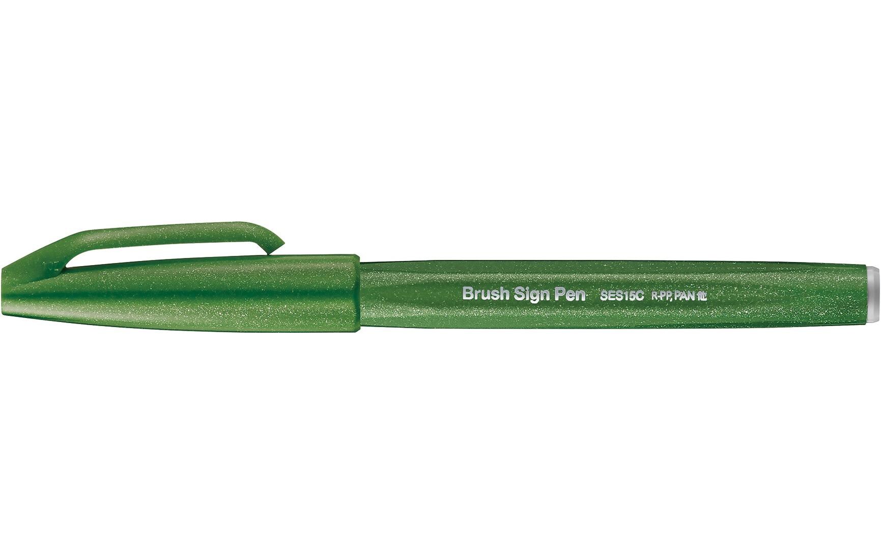 Filzstift Brush Sign 1 Stück, GrünFaserschreiber zum Skizzieren, Zeichnen, Schreiben und Illustrieren