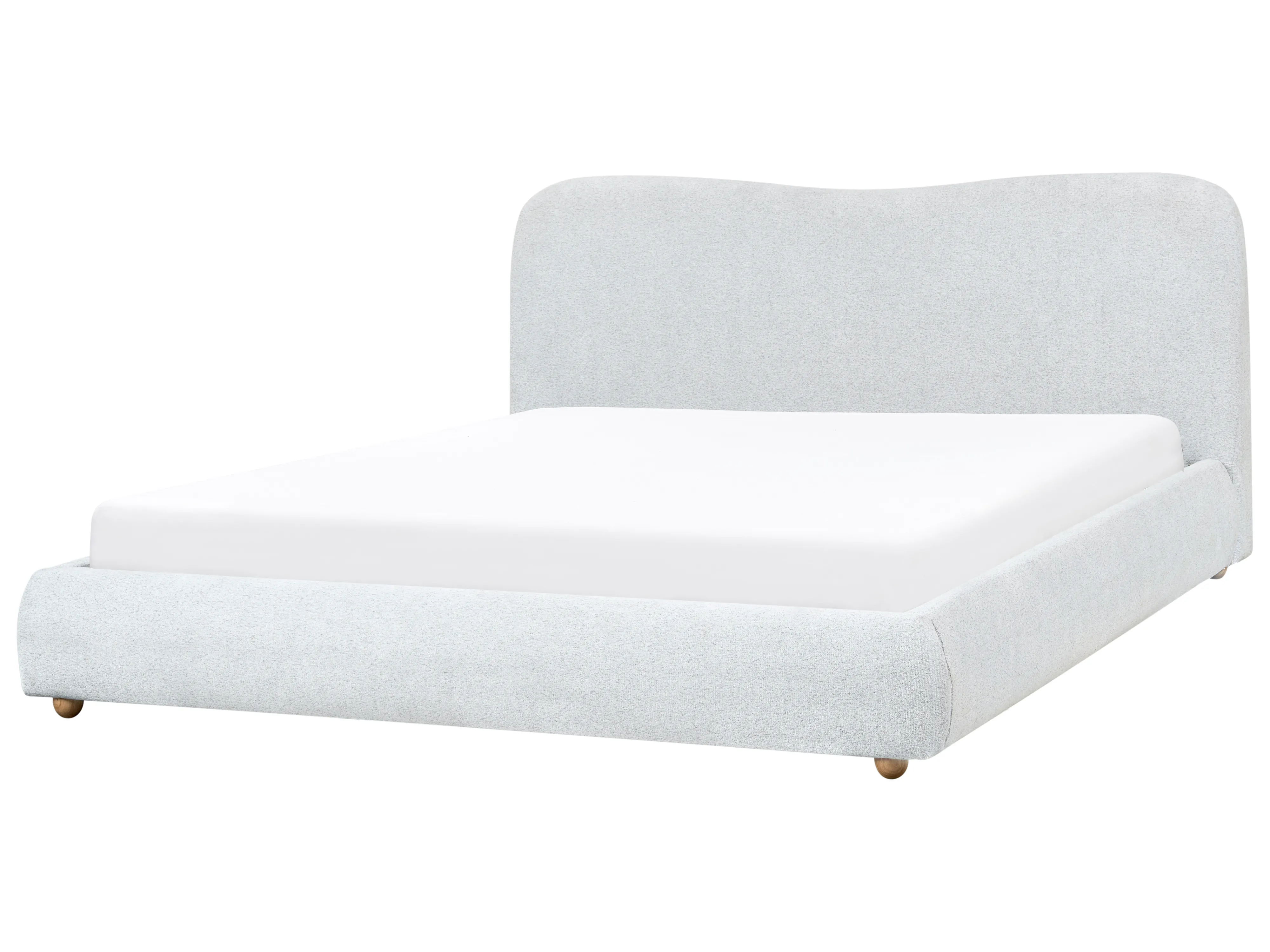 Bed met opbergruimte Stof BLAGNAC 180 x 200 cm Lichtgrijs