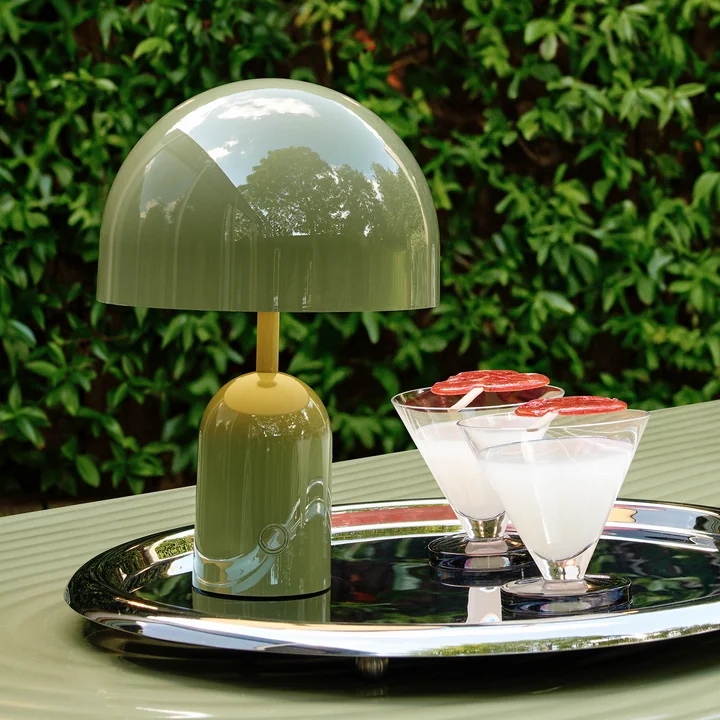 Tom Dixon - Bell LED Tischleuchte mit Akku, moosgrün