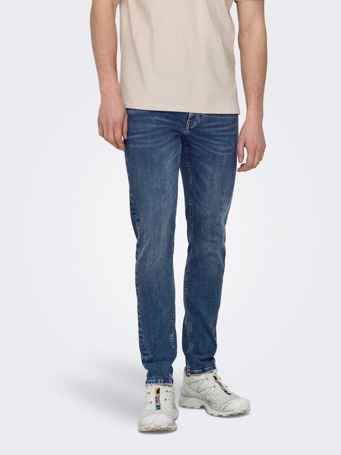 ONSWARP Niedrige Taille Skinny Fit Jeans Medium Blue Denim