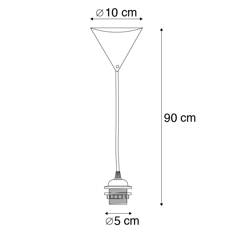 Moderne hanglamp zwart zonder kap - Stenley