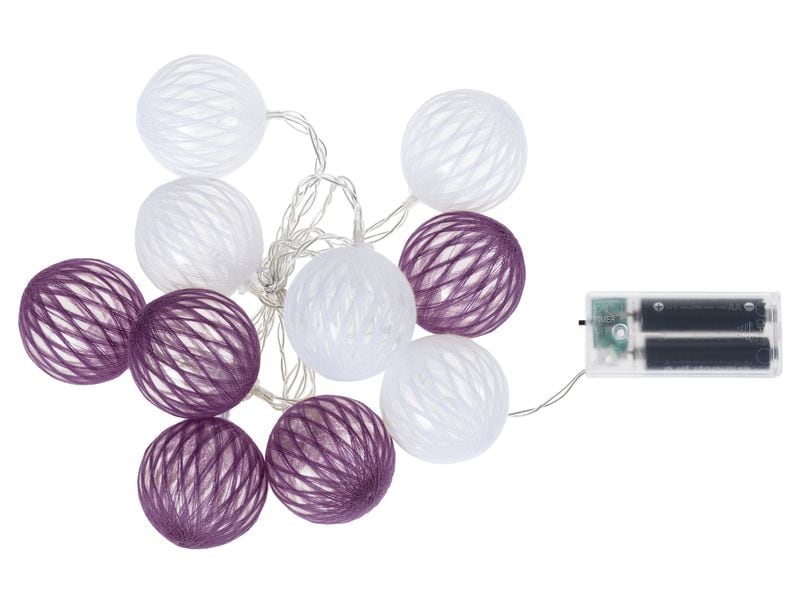 COCON Lichterkette LED Lila/Weiss, 175 cm Dekorative Beleuchtung