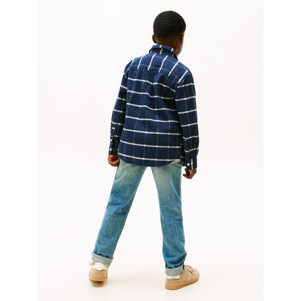Køb Tommy Hilfiger Black Check Window Pane Check Skjorte Ls