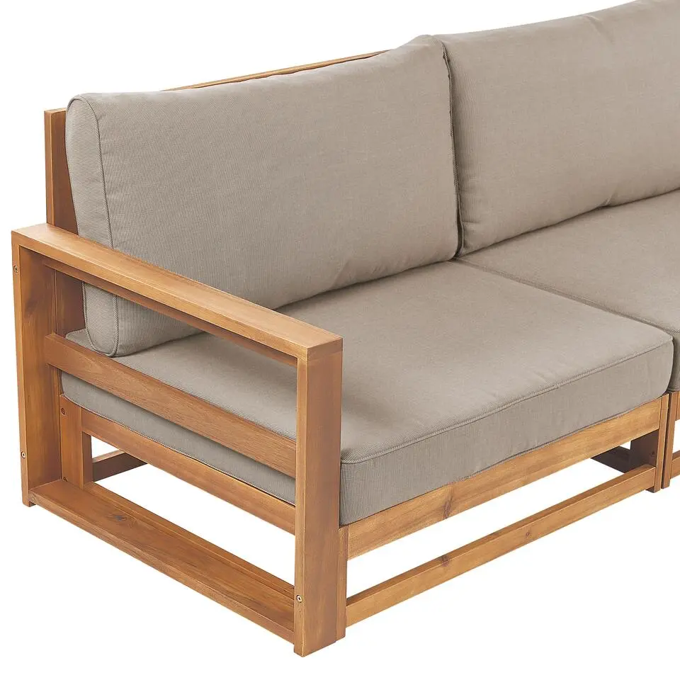 Beliani Loungeset TIMOR - Lichte houtkleur - Acaciahout
