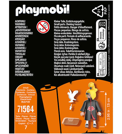 Playmobil Naruto - Deidara - 71564 - 7 Dele