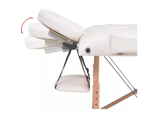 Table de massage pliable blanche 193 x 67 x 65 cm 02_0001868