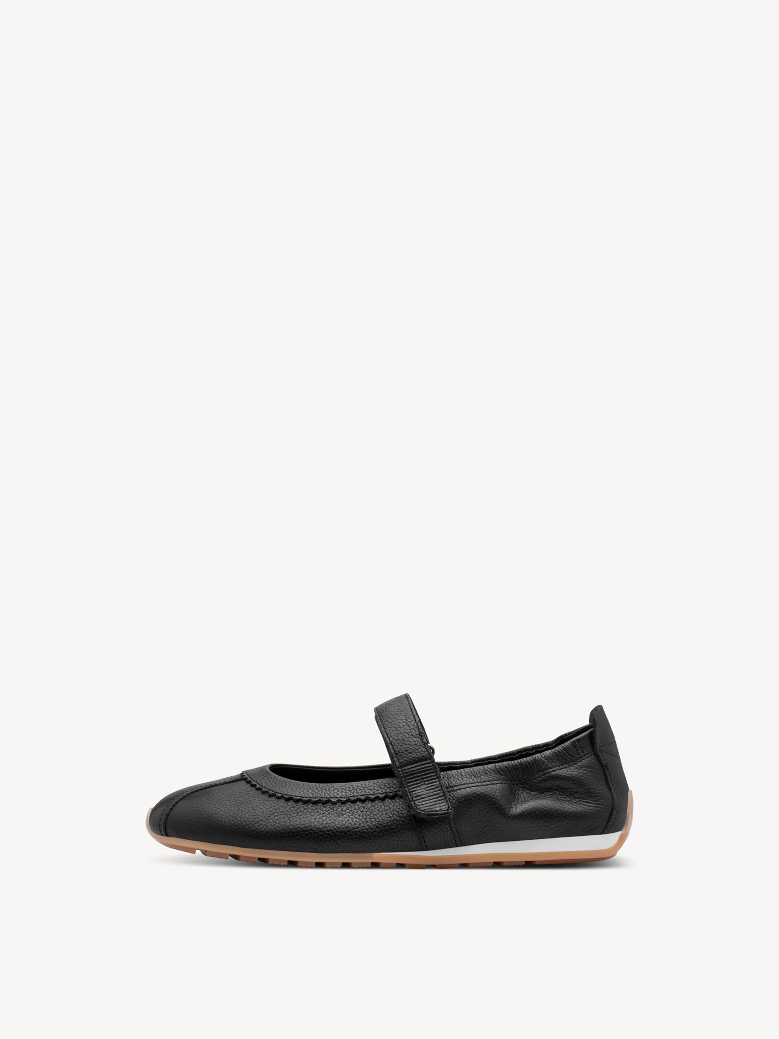Leren Ballerina - zwart