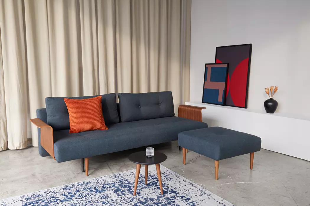 Schlafsofa mit Armlehnen Recast Plus dunkel