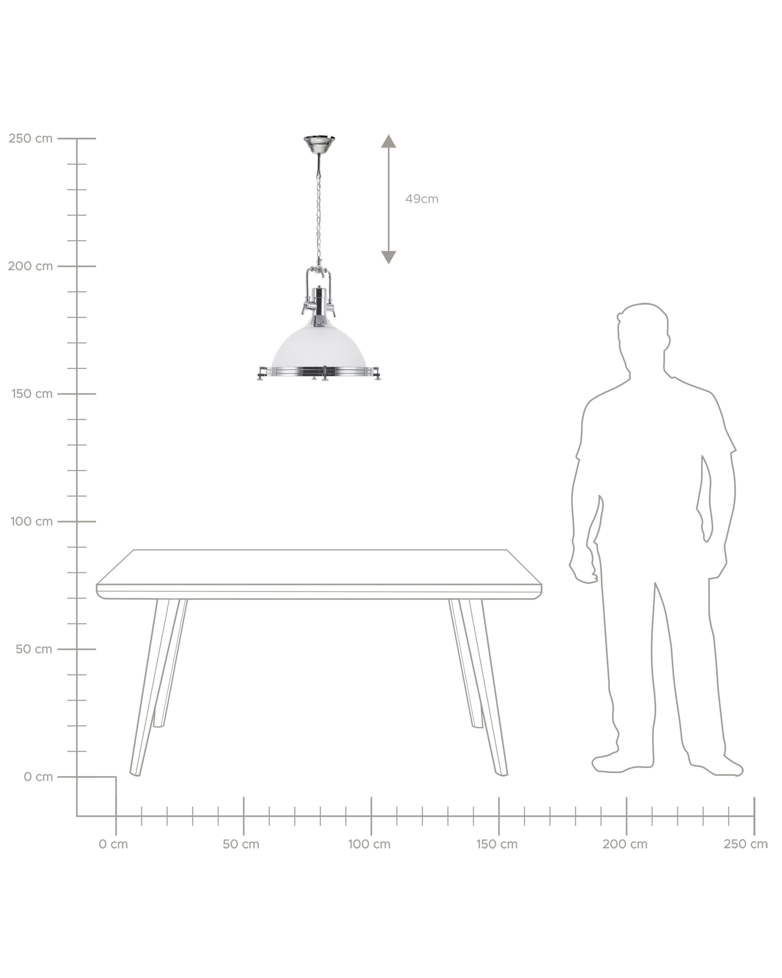 Hanglamp EBRON Glas Wit