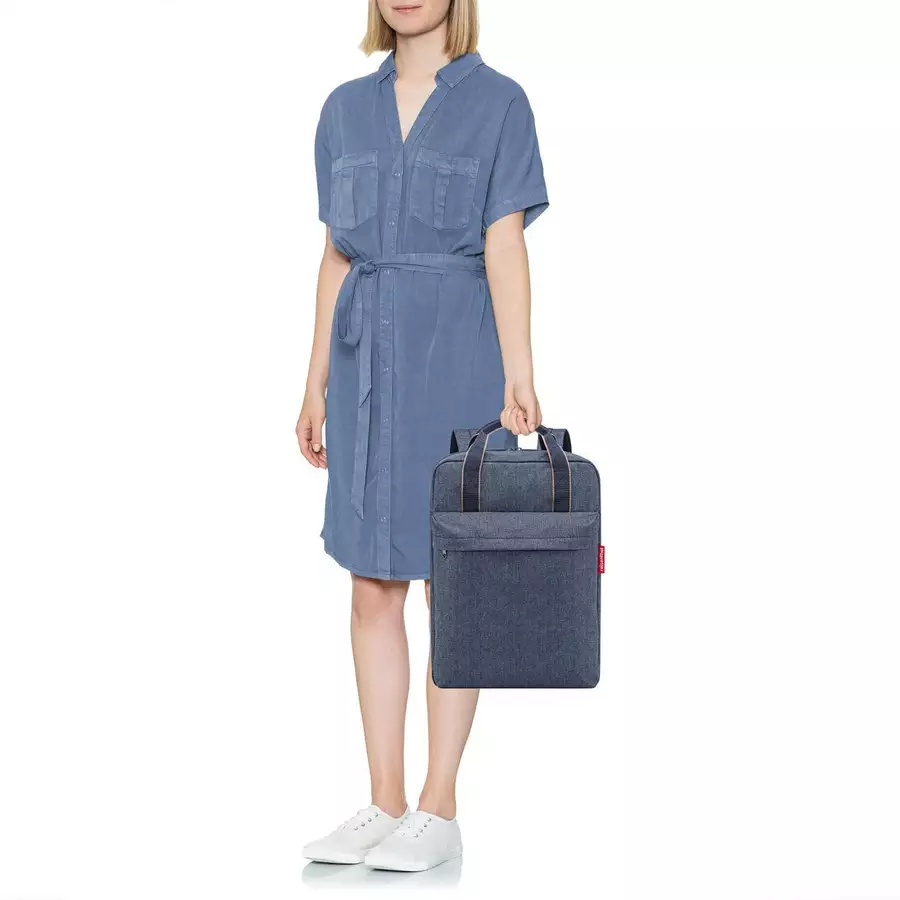 reisenthel allday Rucksack M - 15.6 39 cm herringbone dark blue