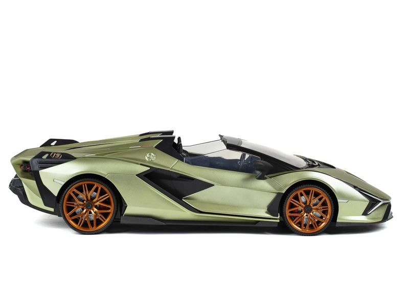 TEC-TOY Auto Lamborghini Sian mit Licht, Grün, 1:12 Ferngesteuerter Sportwagen mit Licht für Kinder ab 6 Jahren