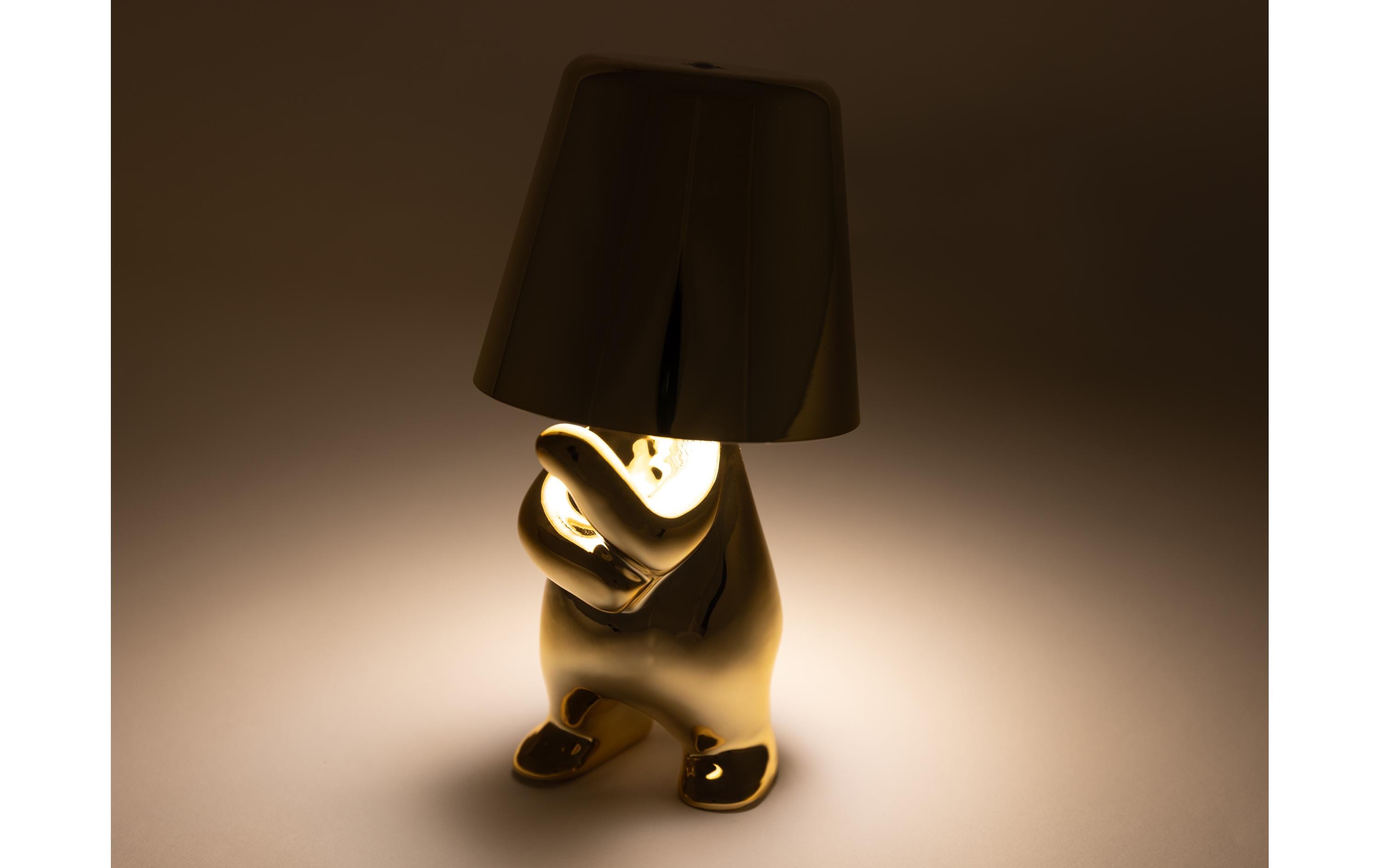 LED Stimmungslicht THINKER GoldPortable Akku-Tischleuchte