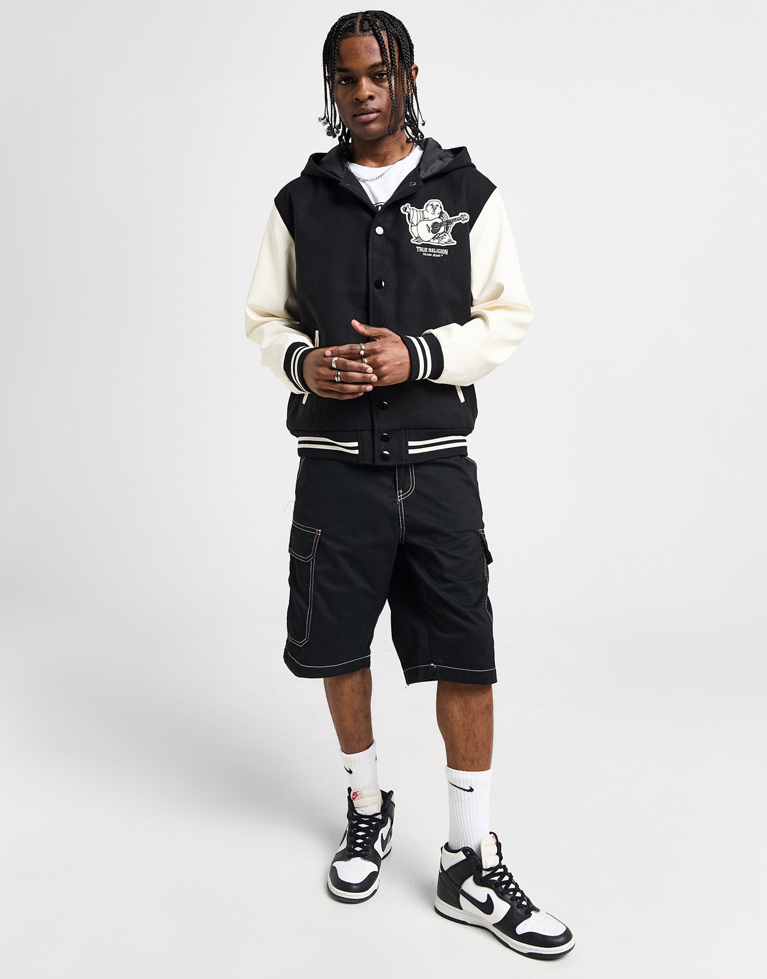 True Religion Veste Varsity 2 Tone Homme