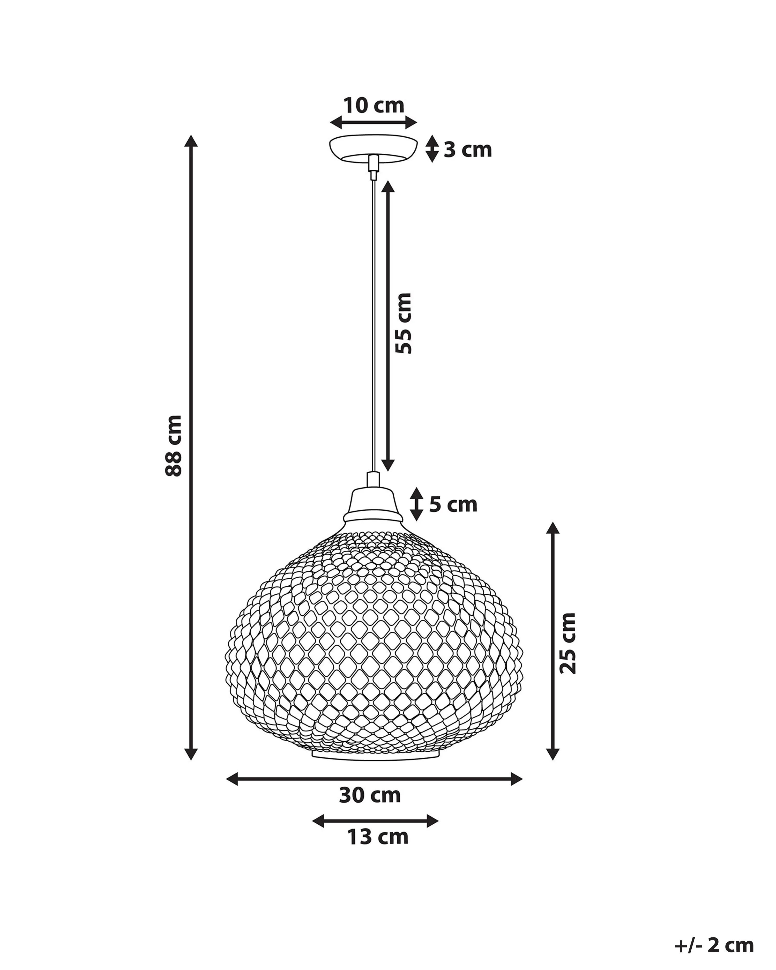 Hanglamp MADON Glas Goud